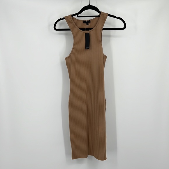 The Range Primary Rib Carved Mini Dress in Tanlines - Picture 4 of 7